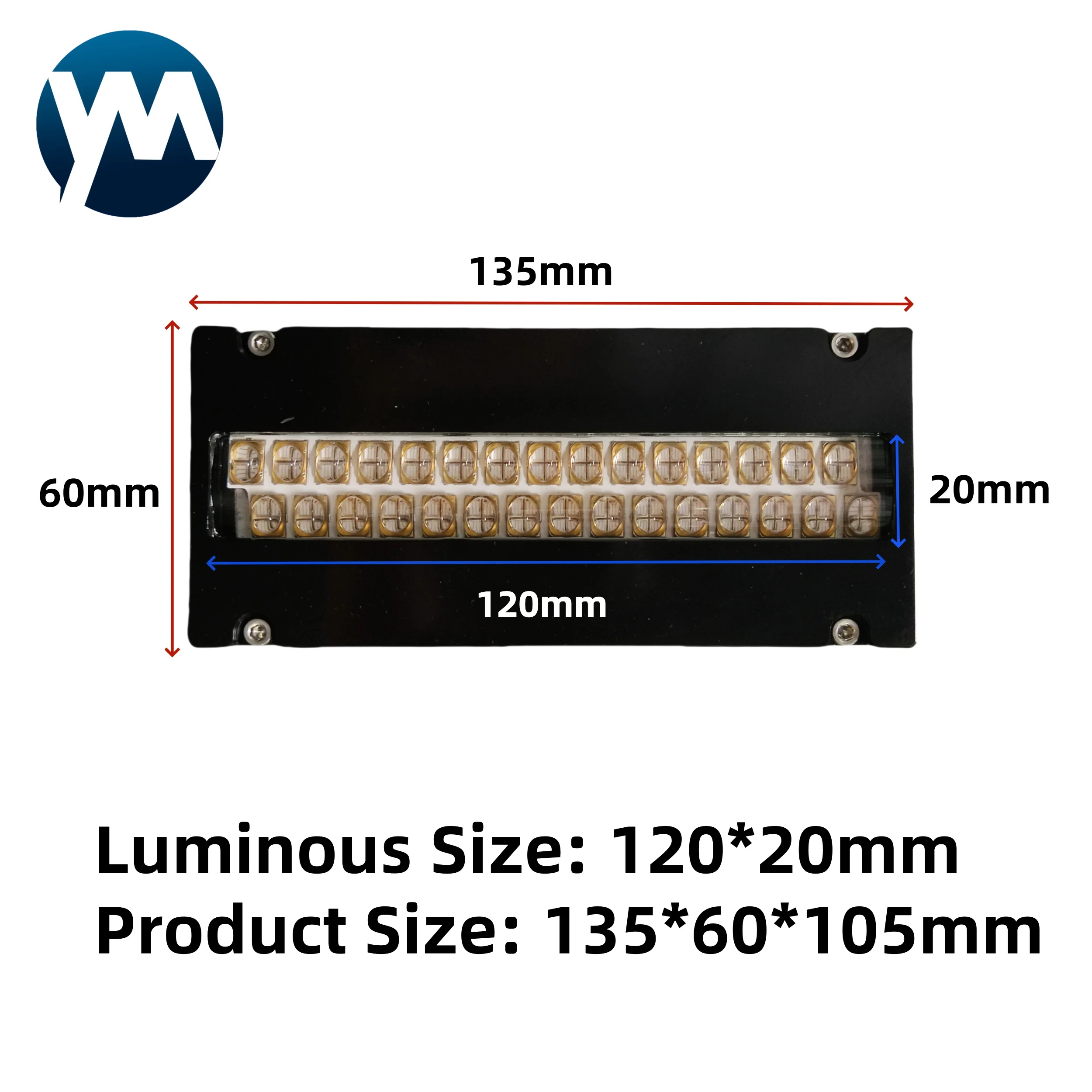 UV Led Module 3D Printer 300W 395nm UVA Light air-cooled uv led lamp for uv curing system