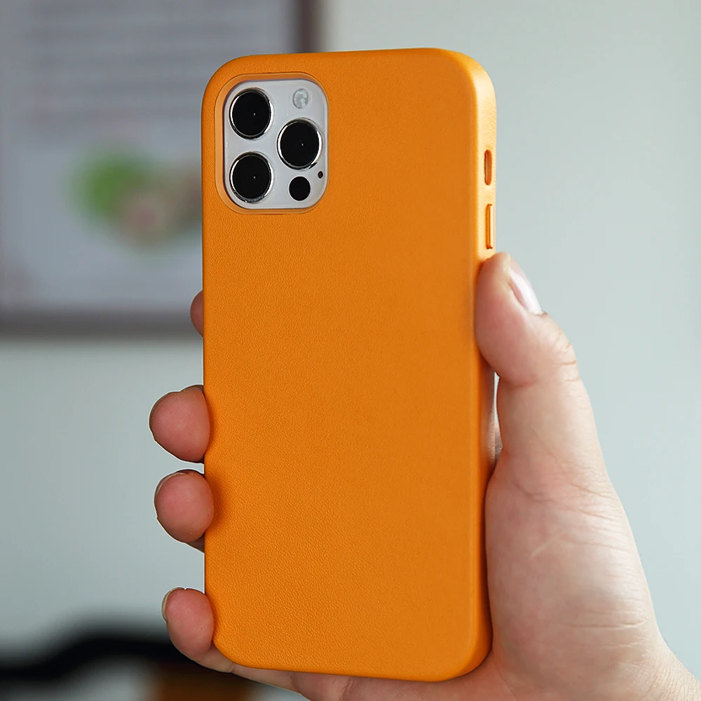 Китайский производитель, оптовая продажа, черный Магнитный чехол nappa для мобильного телефона, чехол из натуральной кожи для iphone 13