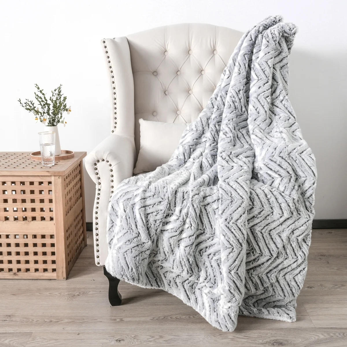 China factory price faux fur blanket Luxury sherpa blanket wool blanket
