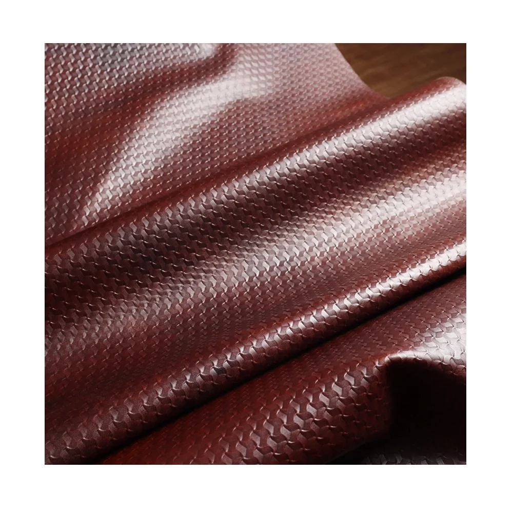 
Eco-friendly genuine leather cow hides with 3D embossed pattern real leather for upholstery decoration 