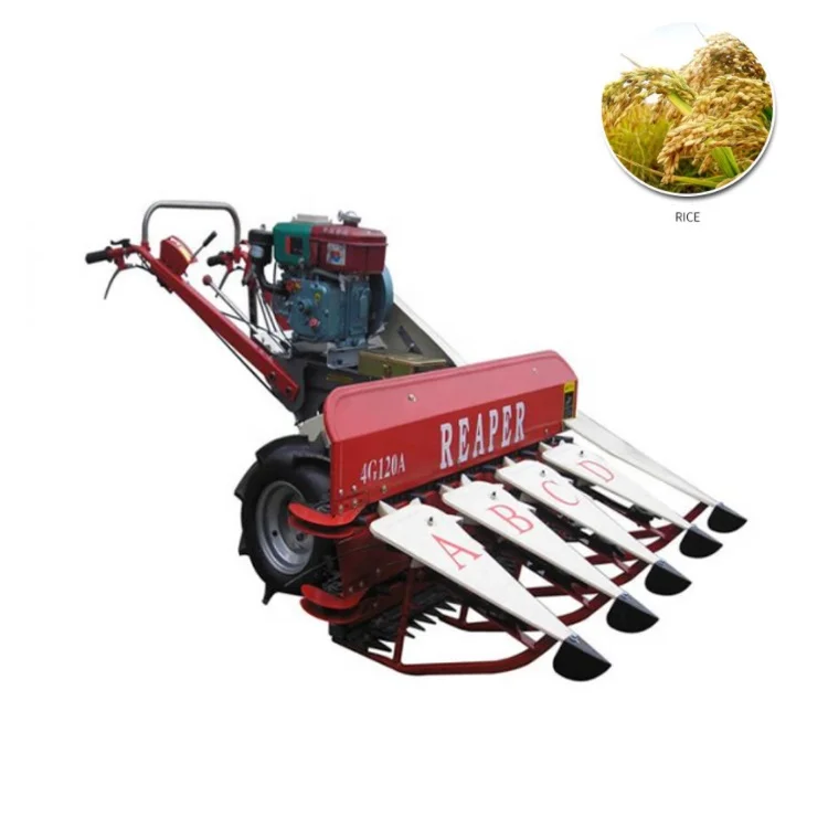 Rice wheat reaper binder mini rice paddy cutting machine sesame harvester for sale