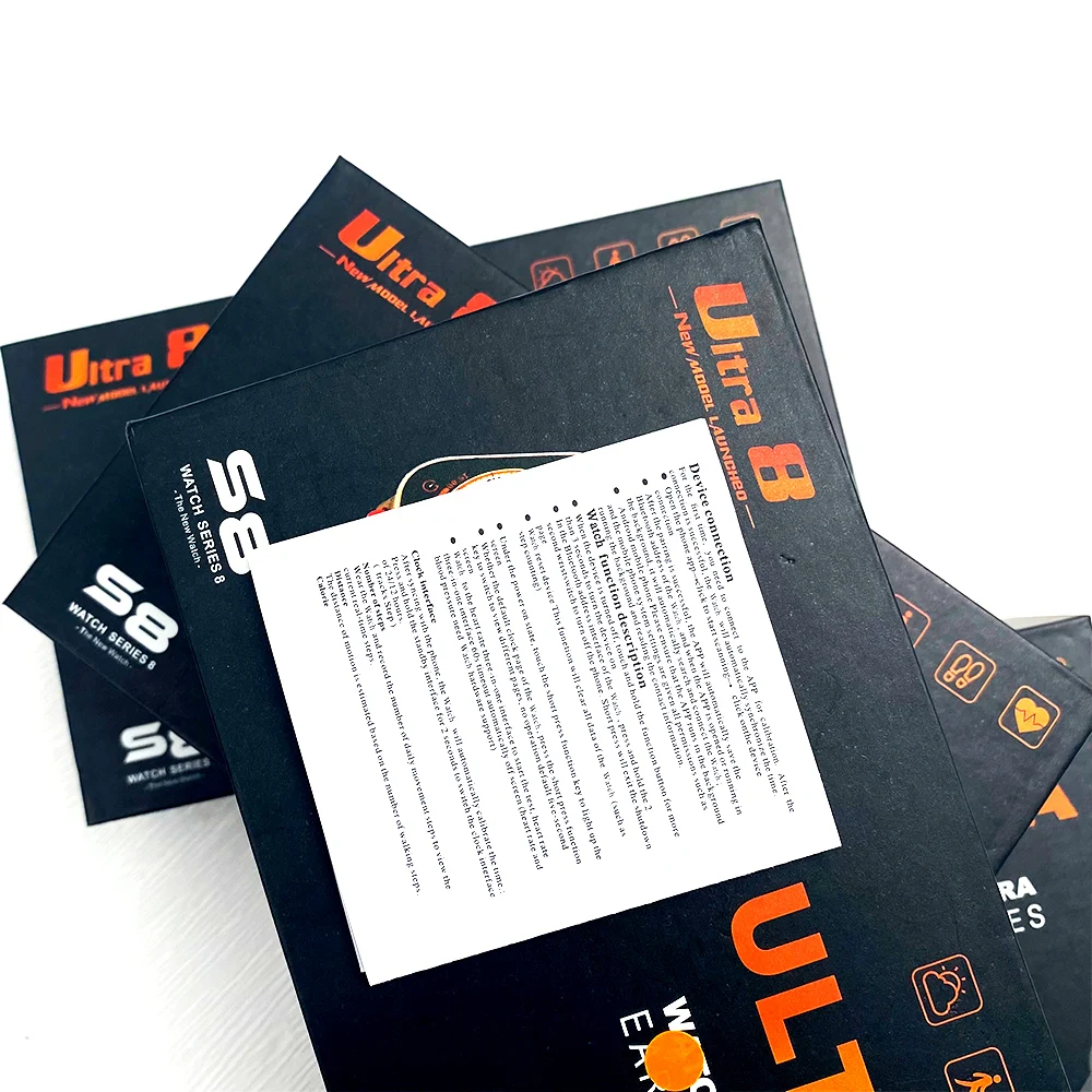 Smart Watch S8 Ultra 8  Series 8 Phone Call Reloj Inteligente Waterproof Smartwatch with Headphones Headsets Earbuds 2 in 1