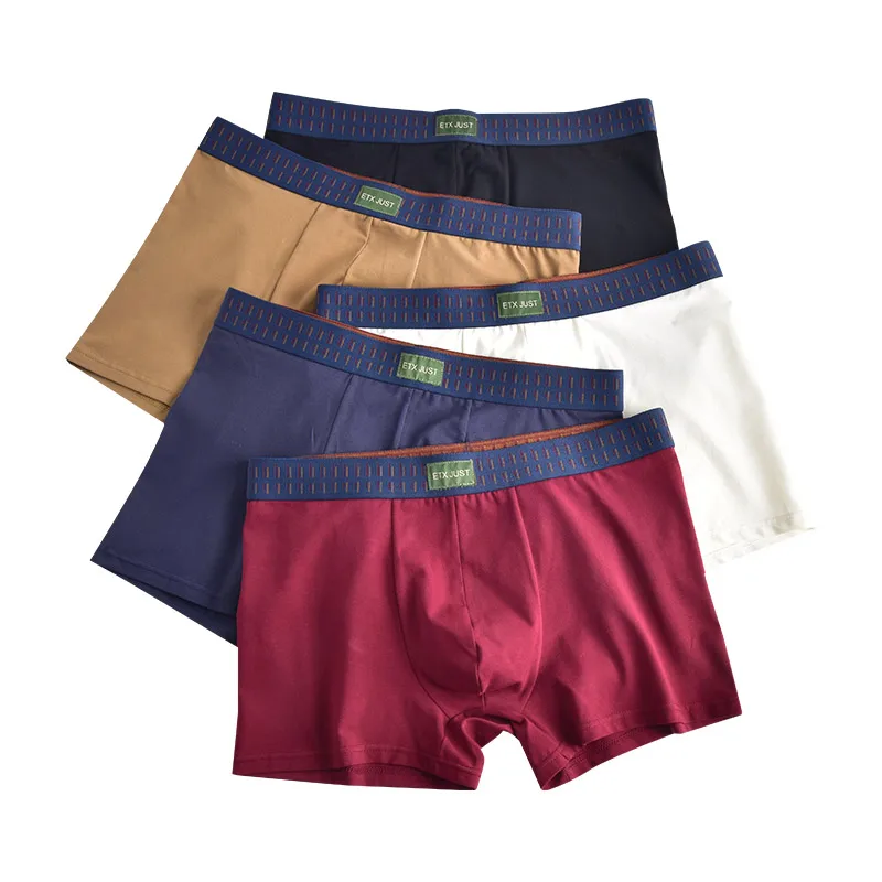 OEM/ODM Custom Logo Mens Cotton Underwear Shorts Briefs Breathable Boxers for Men