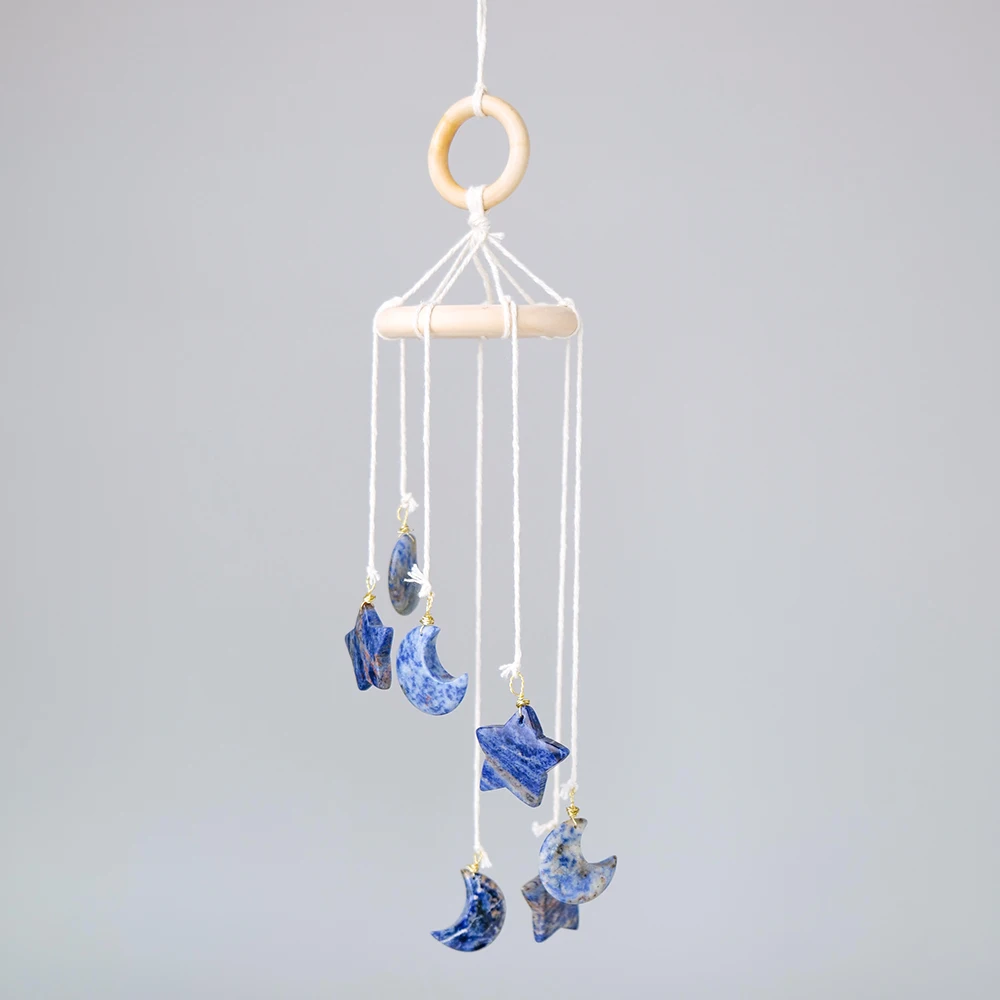 Подвеска в виде звезды и Луны ручной работы Хрустальная подвеска для автомобиля украшение сада на открытом