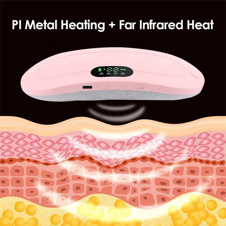 Wholesale Smart Pain Relief Warm Palace Belt Portable Electric Women Periods Massager Menstrual Heating Pad For Menstrual Cramps