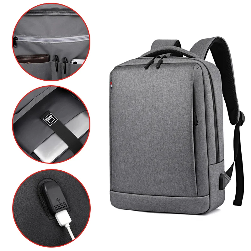 
Custom luxury outdoor anti theft waterproof Nylon 15.6 laptop travel men backpack with usb 