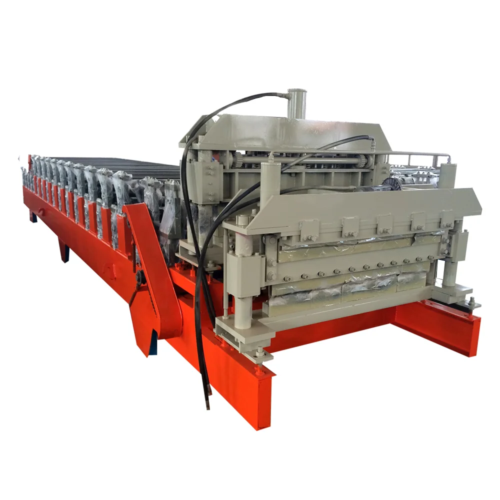2022 Croatia glazed tile and roof panel double layer cold roll forming machine