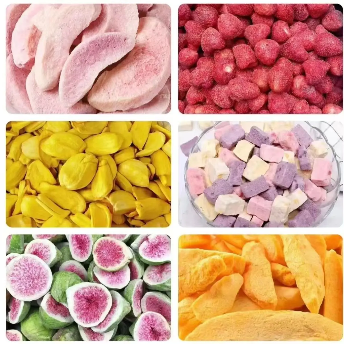 High-quality freeze-dried fruits and vegetables Healthy snack foods Zero-calorie freeze-dried fruits food Instant