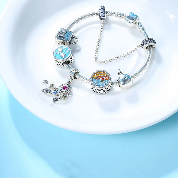 925 Sterling Silver Charms Bracelet Custom European Beads Bracelets for Women