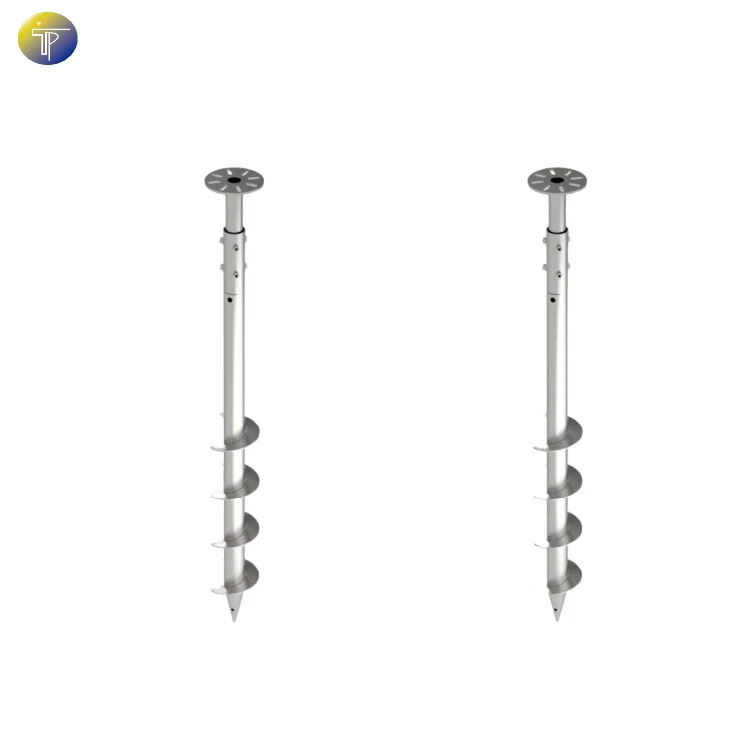 Ground Screws Steel Ground Screw Anchor Pile Earth Pole Spiral Galvanised Ground Screw Pile Anchor