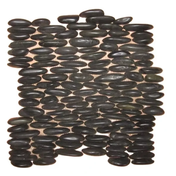 Уличная декоративная Нескользящая галька для сада черная мозаика из булыжного камня от завода в Нанкине