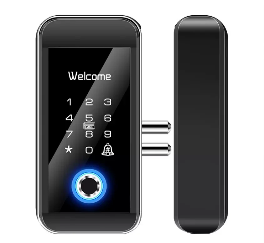 American Style Security Biometric Glass Smart Door  Lock Sliding Glass Door Lock