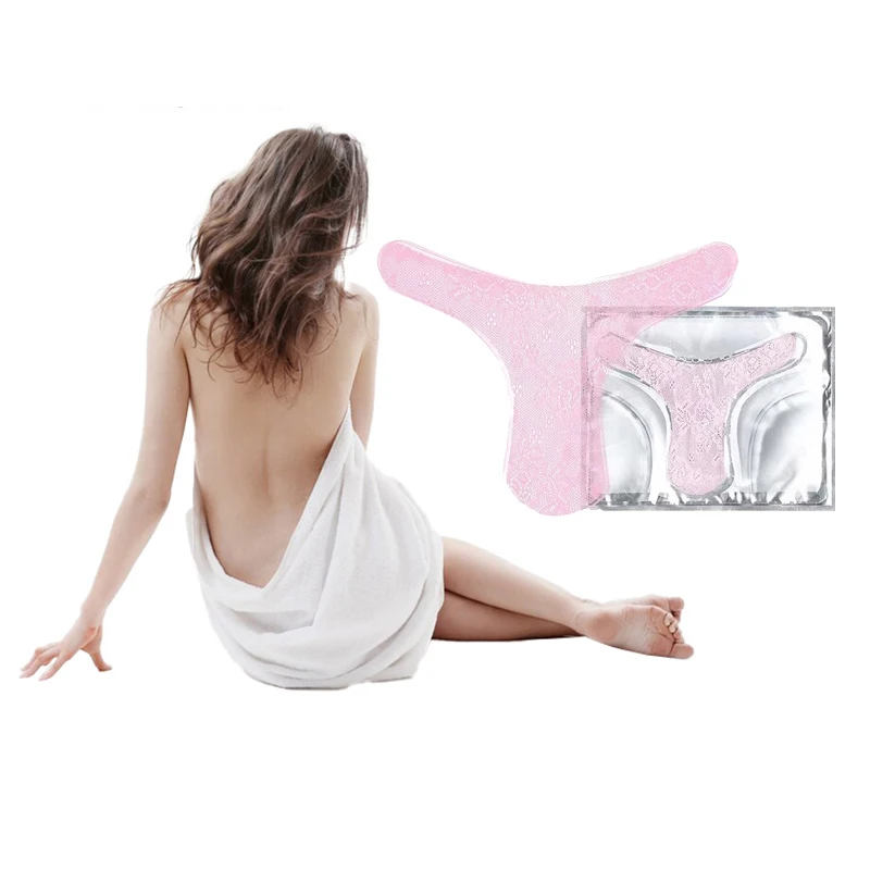 OEM LOGO T Shape Bikini Soothing Brightening Intimate Vagacial Yoni Jelly Gel Lace Sheet Mask