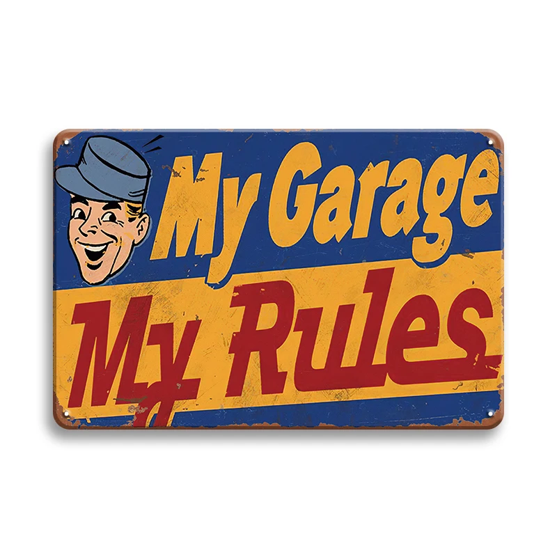 High quality metal tin sign Emboss Enamel vintage garage decorative poster retro metal tin plate plaque classic motorcycle car