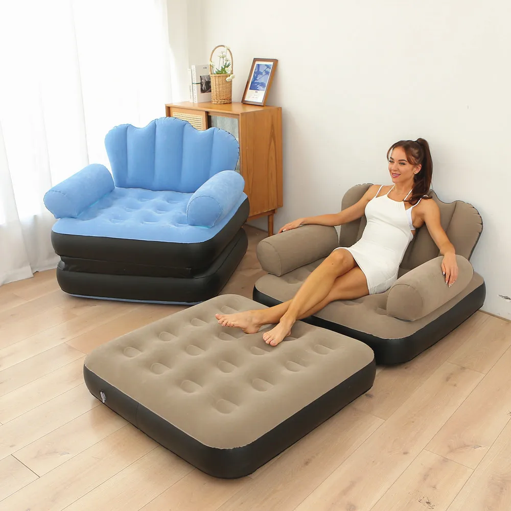 2023 New Arrival inflatable sofa outdoor adult lazy air sofa multifunctional 5-in-1 air bed foldable chair