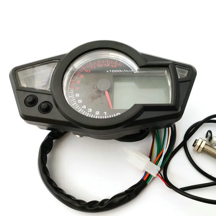 Motorcycle LCD Digital Odometer Speedometer Tachometer Gauge Universal