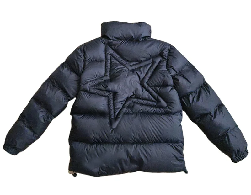 custom logo winter padded quilted waterproof workwear bubble down puffer jacket for men