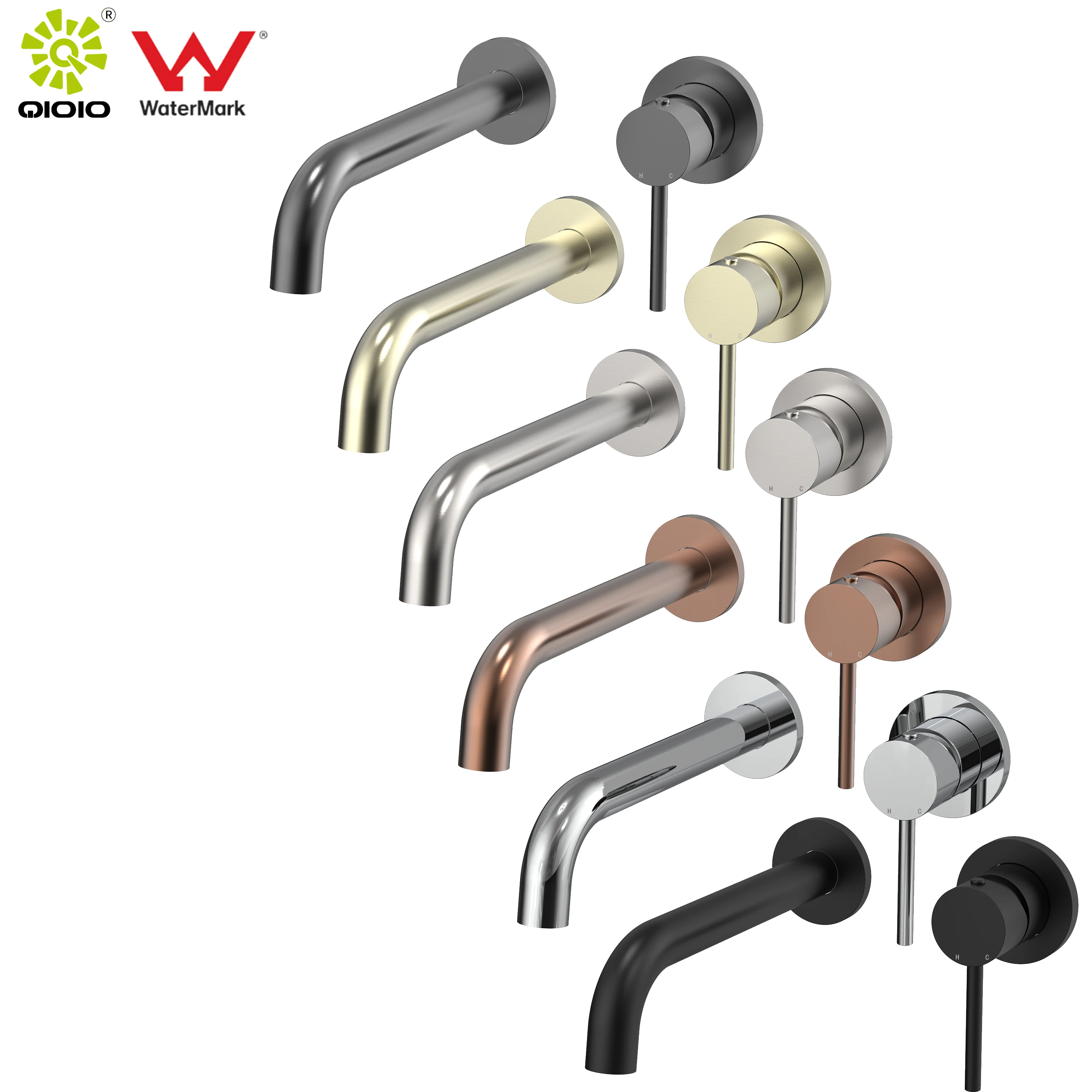 Kaiping Watermark faucets 304 Stainless Steel Lead Free Wall Mounted Bathroom Basin Water Tap