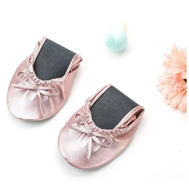 Hot Sale Wedding gift disposable flat foldable ballet shoes after party slipper