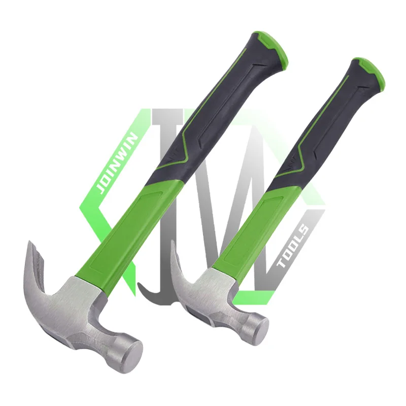 JOINWIN 8 oz 16oz wood handle carpenter straight claw hammer head with fiberglass handle 22 oz
