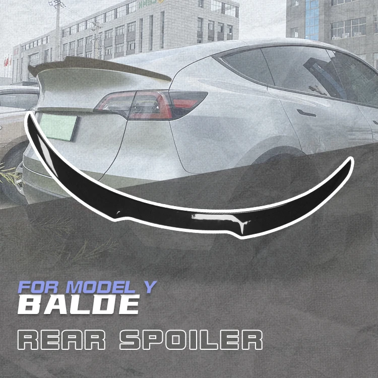 Haosheng Model Y Carbon Fiber Wing Spoilers Blade Style Rear Trunk Spoiler For Tesla ModelY 2019 2020 2021 2022 2023 2024