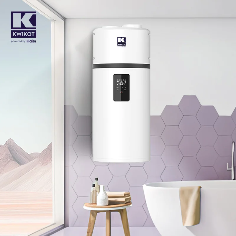 Недорогой автоматический тепловой насос воздух-вода 100 л с инвертором постоянного тока моноблок для нагрева воды и душа