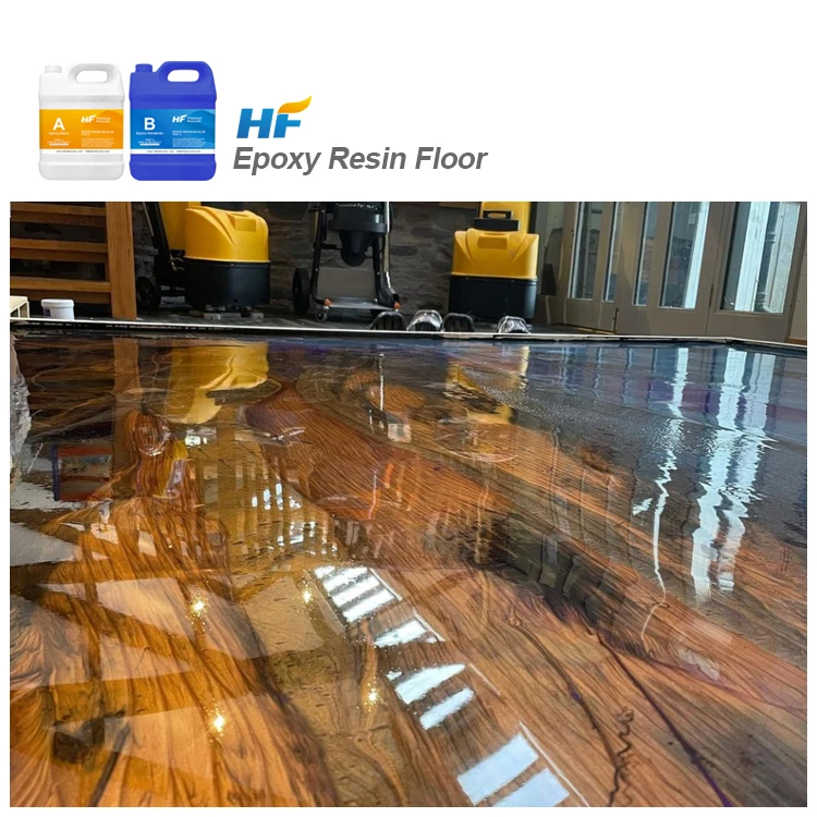 
HengFeng Food Safe Transparent 3D Epoxy Paints Resin For Concrete Floors 