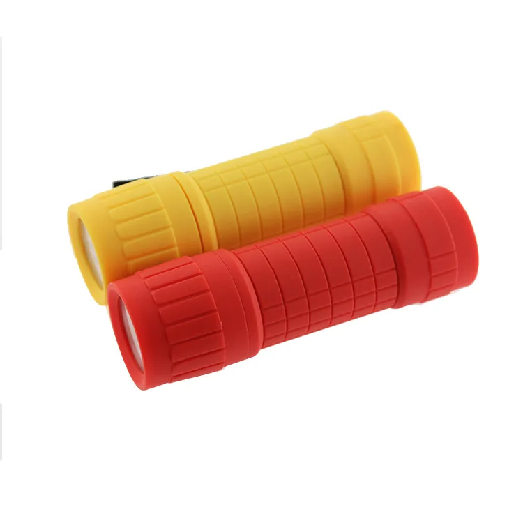 Wholesale Portable 9 LED 3A Battery Mini Pocket ABS plastic Flashlight Torch Light for Camping Hiking Running utility flashlight