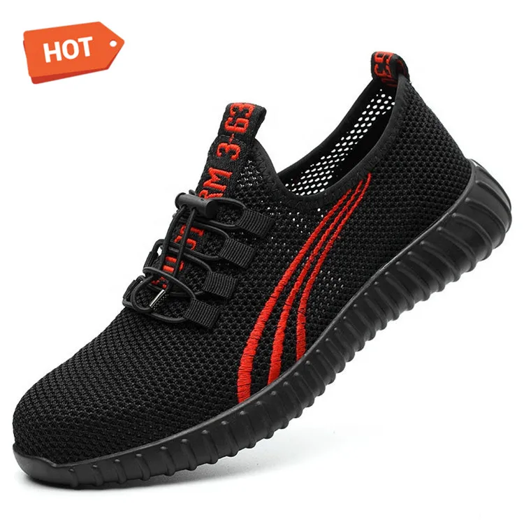 
FUNTA Lightweight Breathable Safety Sneakers Running Shoes Spring Cool Sport Safety Shoes 