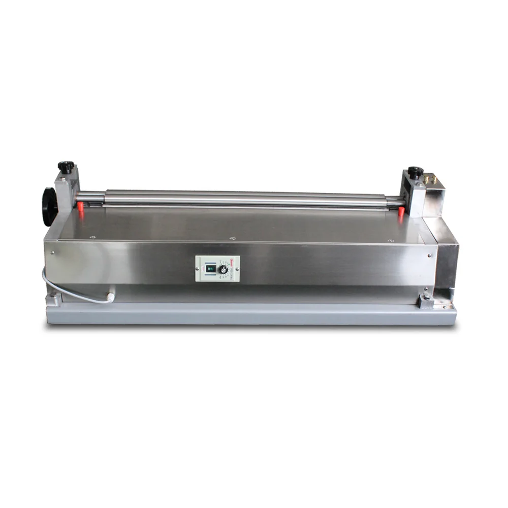 JS-700A Semi automatic Small Desktop Hard Cover Paper Board Glue Machine Stainless steel Gluing Machine