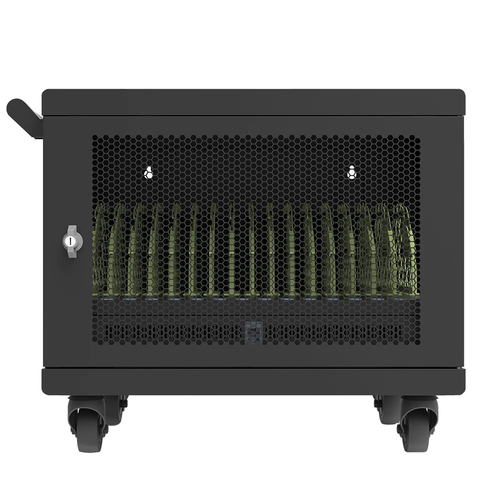 10-Port AC Charging Cart Storage Station for Chromebooks, Laptops & Tablets