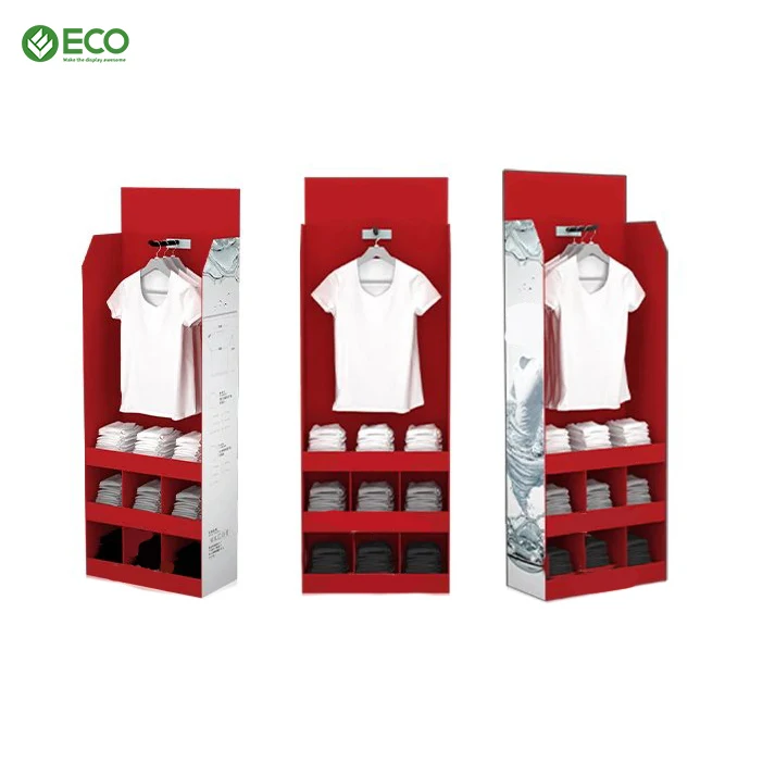 ECO Custom T-shirt Cardboard Display Racks