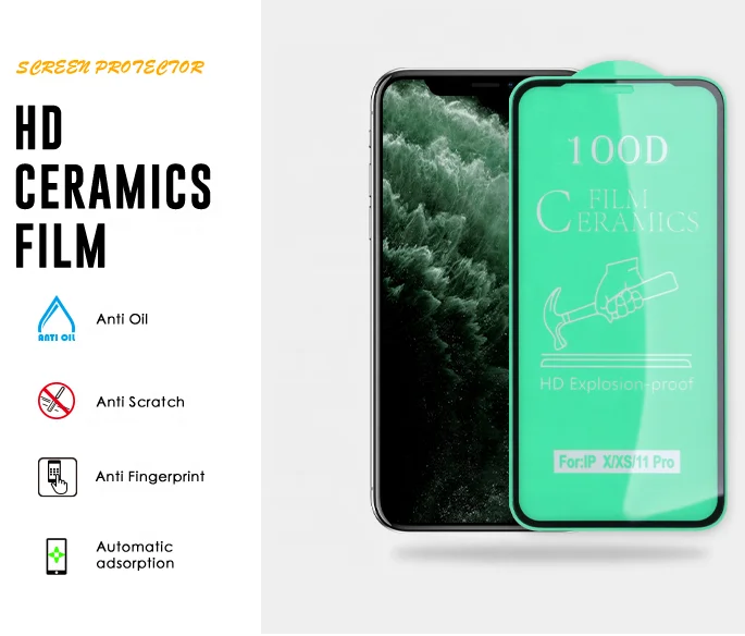 
100D HD Ceramic Film High Transparent 9H Ceramic Glass Screen Protector For iPhone Series 