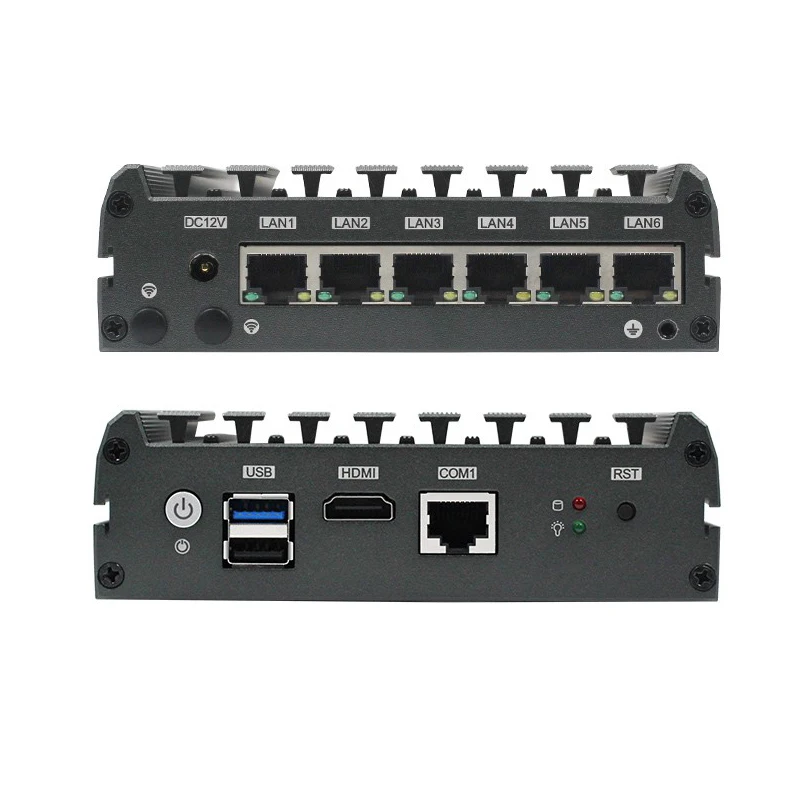
 Оптовая продажа, устройство для крепления в стойку pfsense с процессором E3845 6lan, мини-сетевой экран barebone  