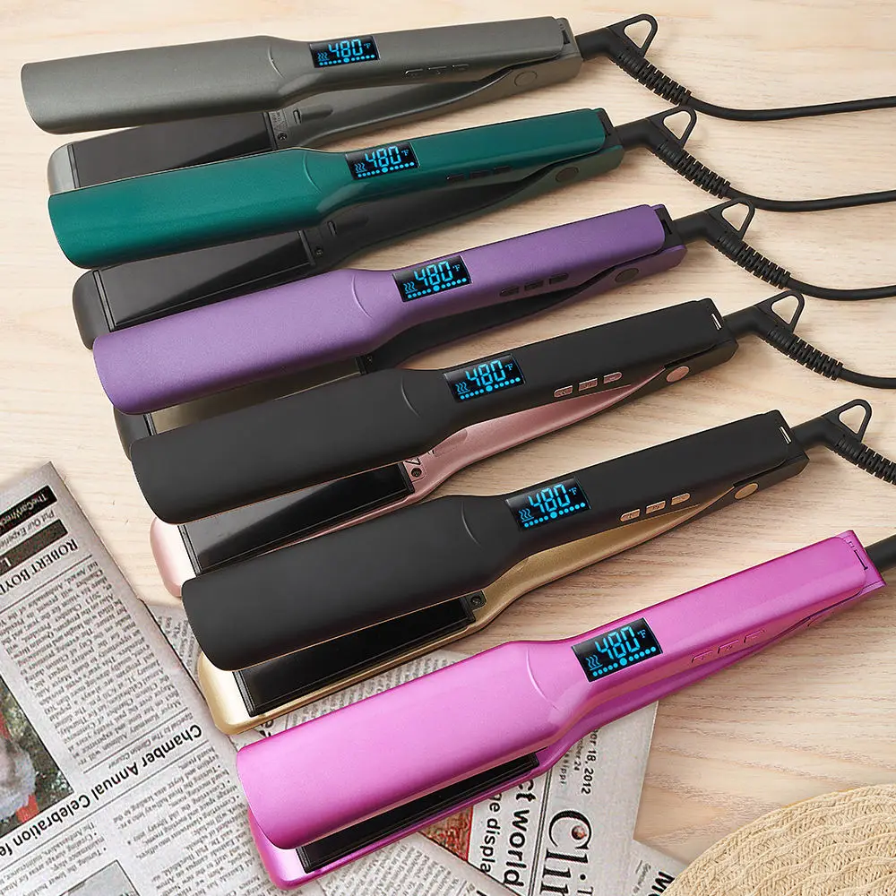 Straightening Irons Fast Warm-up Thermal Performance High Quality logo Customize Titanium Hair Straightener