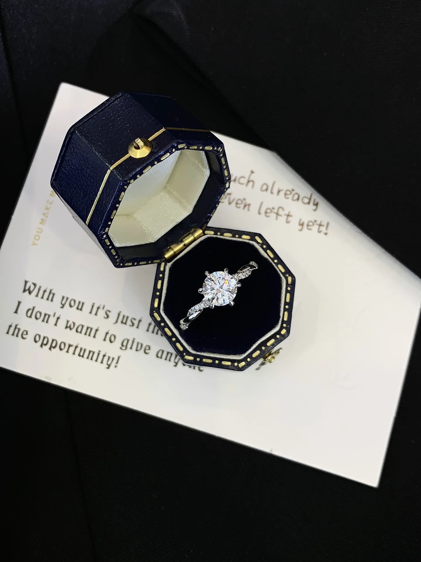 Custom 1.0 Carat Diamond Ring CVD Lab Diamond Fashion Twist Design Engagement Wedding Ring