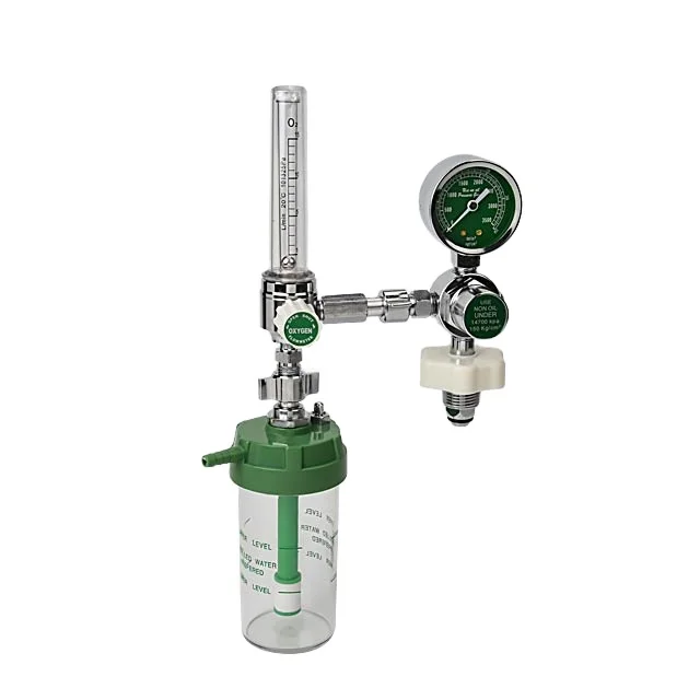
Hospital Insertion Type bull-nose Medical Oxygen regulator With Humidifier flowmeter 
