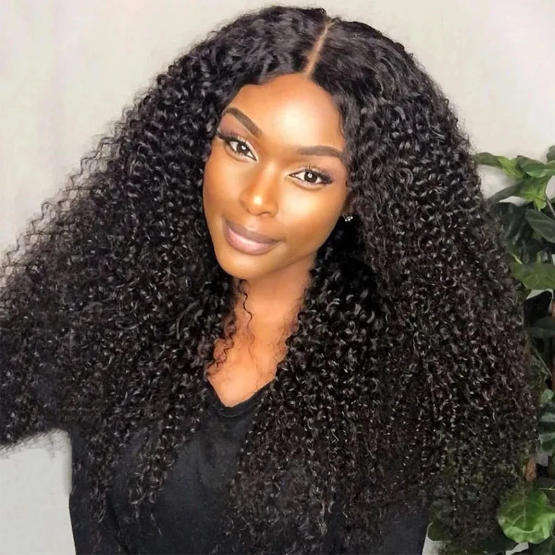 13X4 Water Wave Human Hair Wigs Lace Front Glueless 4x4 Closure Wig Brazilian Kinky Curly Transparent Lace Frontal Wig with Baby