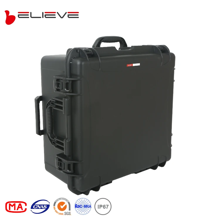 plastic equipment case Tool Box with Foam Carrying case with wheel Tool Case