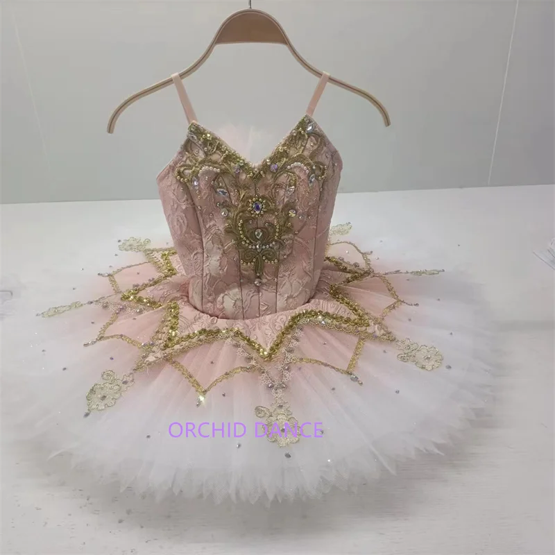 High Quality 12 Layers Kids Girls Women Adult YAGP Nutcracker Performance Wear Pink Professional Pancake Ballet Tutu Costumes