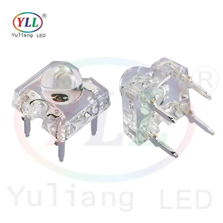 YLL супер поток 0 04 Вт SMD СВЕТОДИОД 5 мм пуля верхняя высокая яркость небольшой угол 15 градусов желтый красный Пиранья для автомобильного освещения
