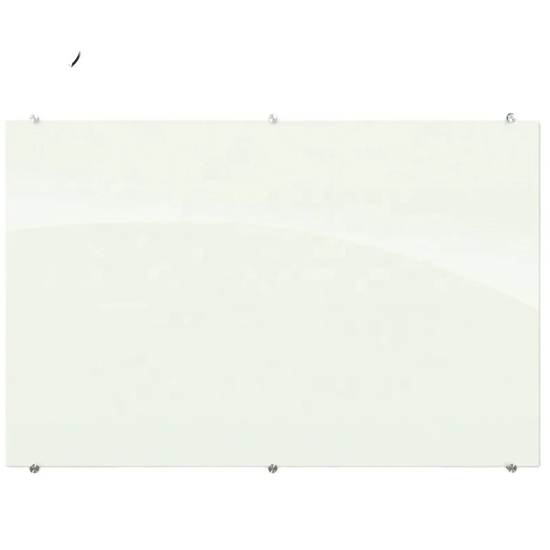 glossy customized magnetic frameless glass board with pen and eraser