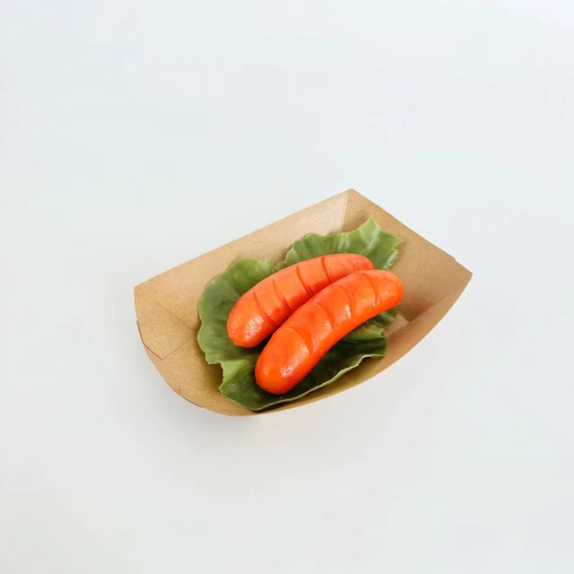 13oz paper boat tray disposable paper food tray takeaway
