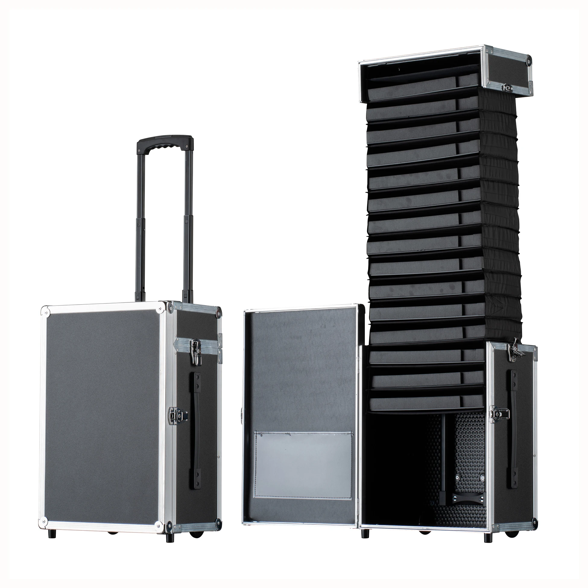 Custom pull up 25L optical frame eyewear box case display storage drawer cabinet glasses suitcase