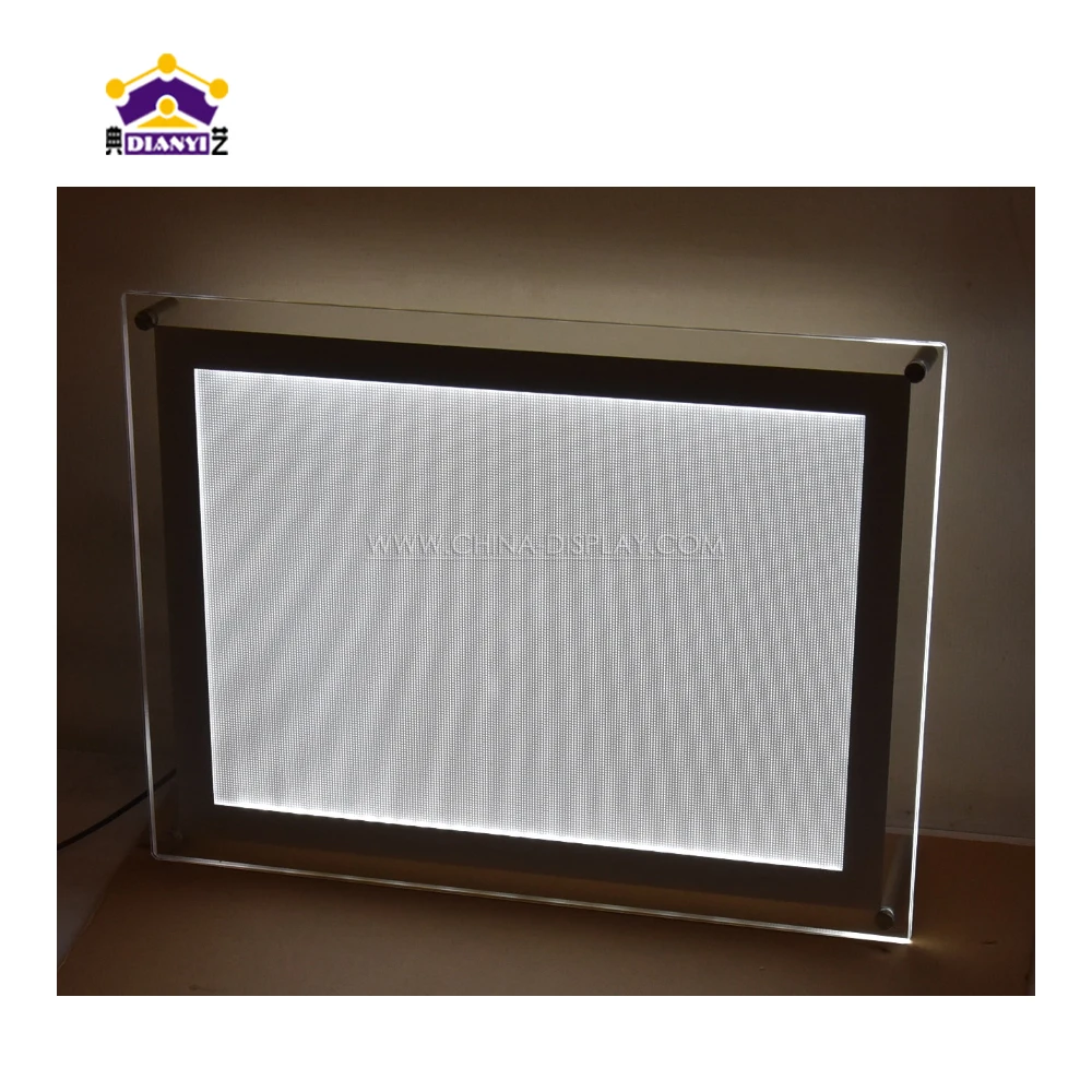 Double Sided Advertising LED Acrylic Display Real Estate Agent Window Hanging Picture Frame Advertising Acrylic Light Box