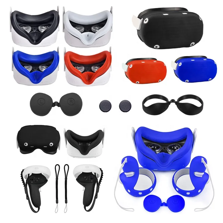 Производитель, лидер продаж, в наличии, полный набор аксессуаров VR Quest 2 для Oculus Quest 2, набор силиконовых чехлов, ремень для головы