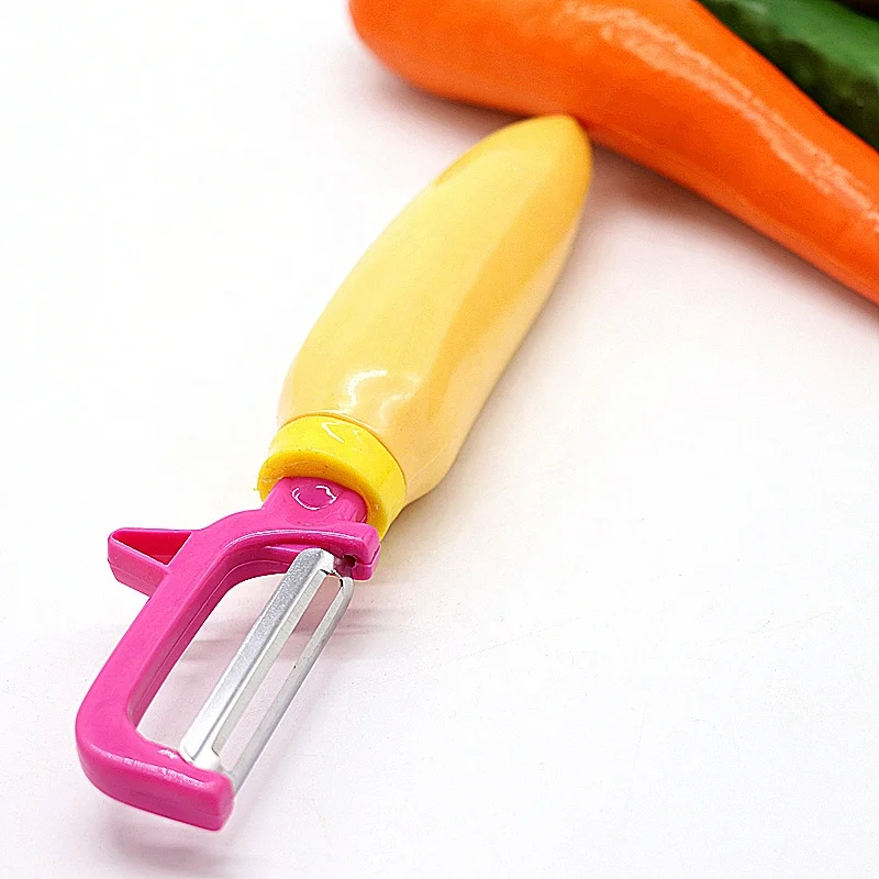 Ergonomic banana shape handle stainless steel multi peeler blade for potato vegetable carrot fruit