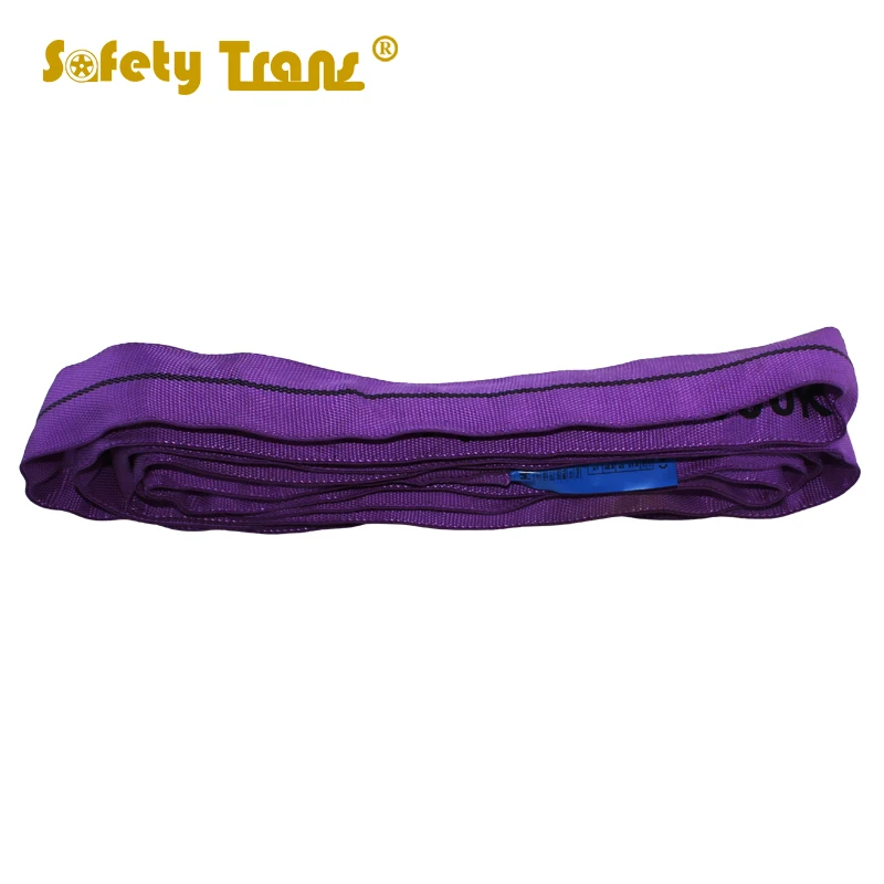 
Customized End Plate Attachment Hunting Double Ply round sling Webbing Sling 