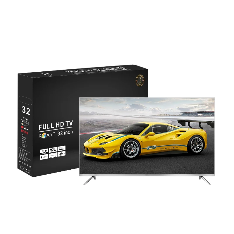 Wholesale 32inch Metal Frame LED Tv 2K FHD Television 32 Inch Smart Tv
