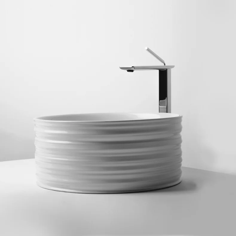 Design Hanging waschbecken bathroom round ceramic hand washbasin above counter art basin vessel sinks
